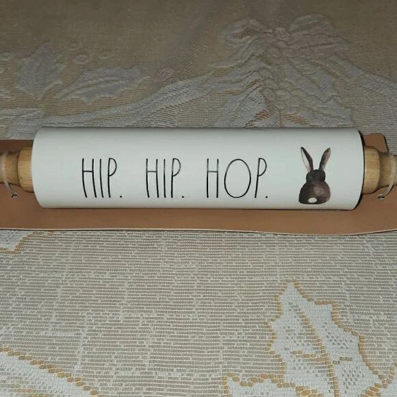 Rae Dunn Easter Rolling pin HIP HIP HOP - Picture 2 of 3